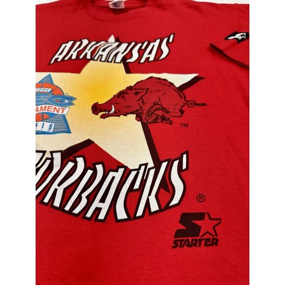 Arkansas Razorbacks TShirt 1994 L Single Stitch Memphis SEC Tournament Vintage - Picture 2 of 9